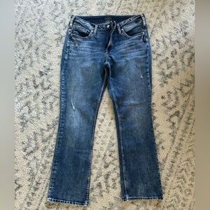 Woman’s Silver Boot Cut Jeans
